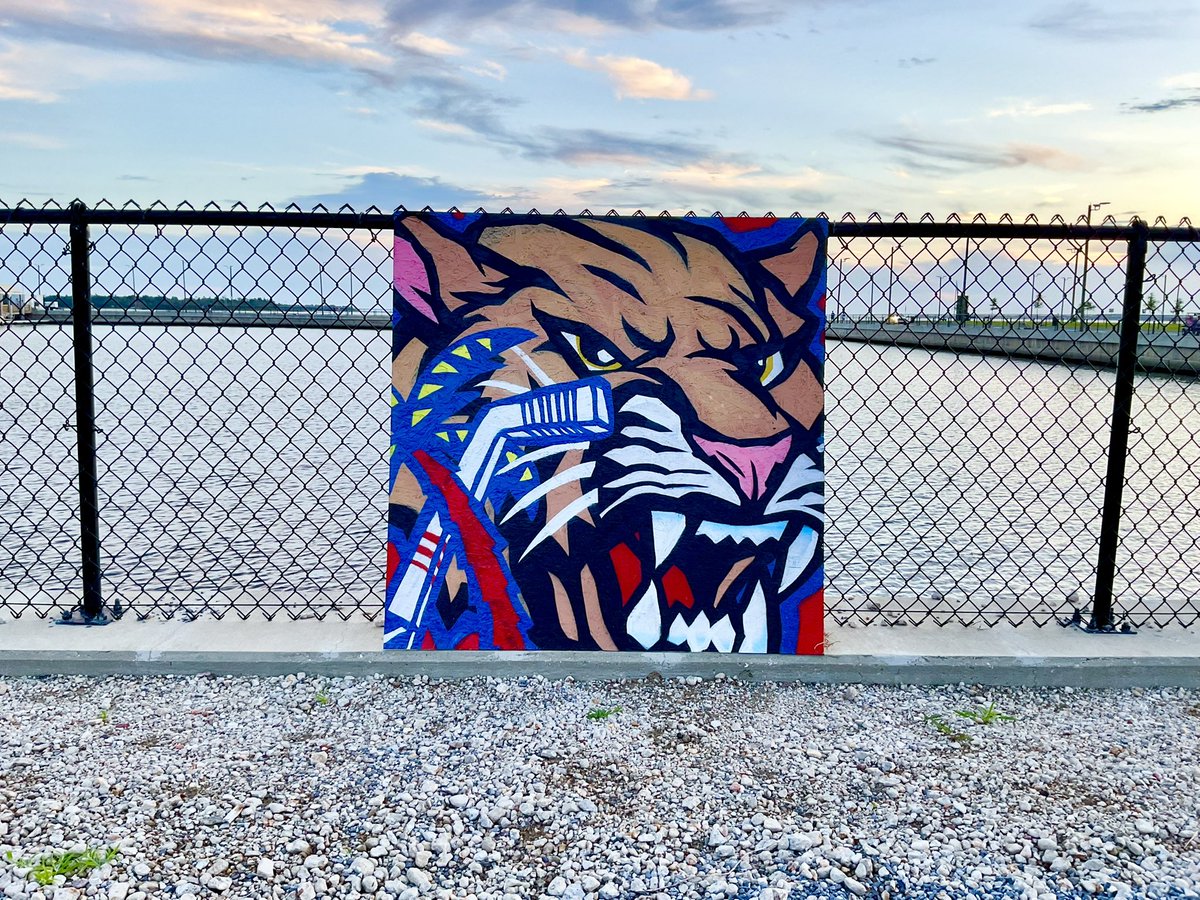 🆓 Florida Panthers painting at The Panama City Marina! 🏒😺 <a href="/FlaPanthers/">Florida Panthers</a>