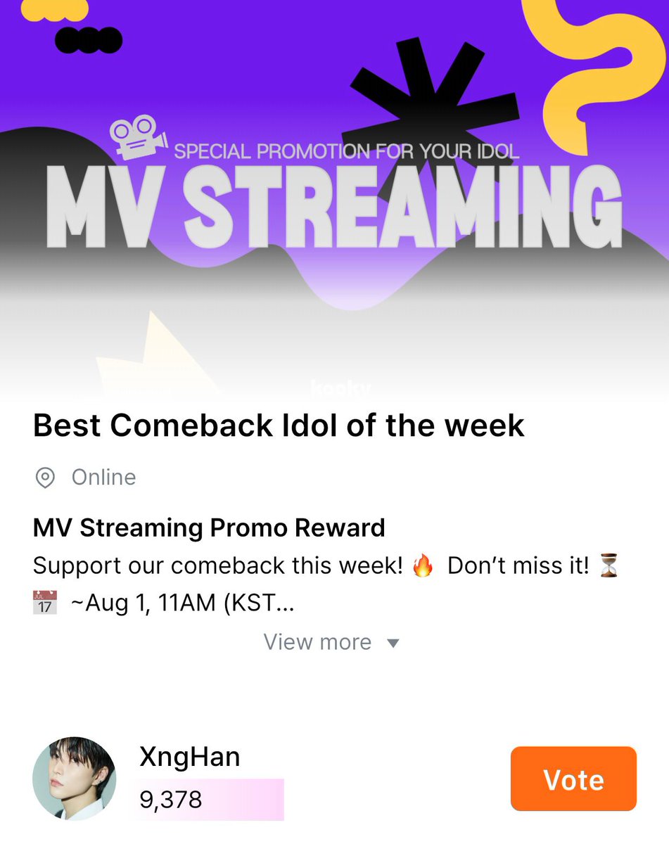 SEUNGHAN_VT's tweet image. Hello XngHan Fans!
#Xnghan_Xoul is nominated for 3 streaming rewards poll on Kooky we kindly request everyone to start accumulating your kookys and follow XngHan&Xoul's profile on the said platform. We're currently leading but keep dropping your kookys from time to time to stayโฆ