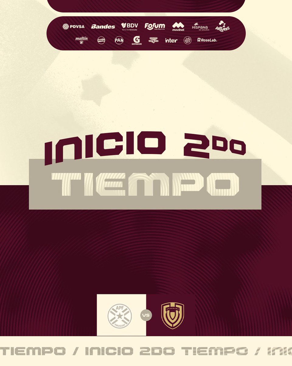 Arranca el segundo tiempo 

Paraguay 0-1 Venezuela 

#SiempreVinotinto 🇻🇪