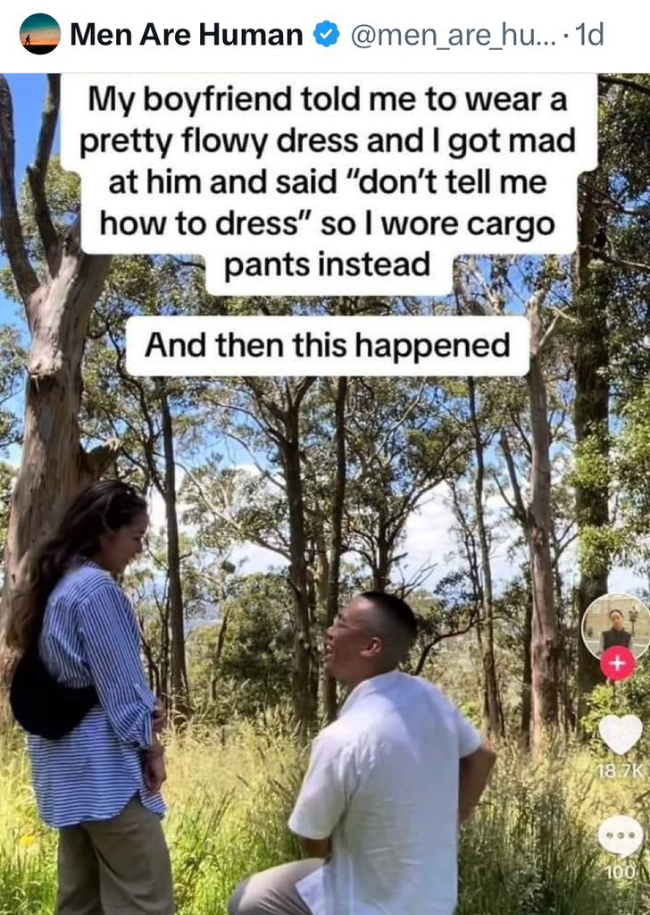 TheEcho13's tweet image. All I know is that my man could tell me exactly what to wear and I’d think it was sexy. If men I’d previously dated ever told me what to do, I’d have refused and probably done the opposite.
Do with that what you will.