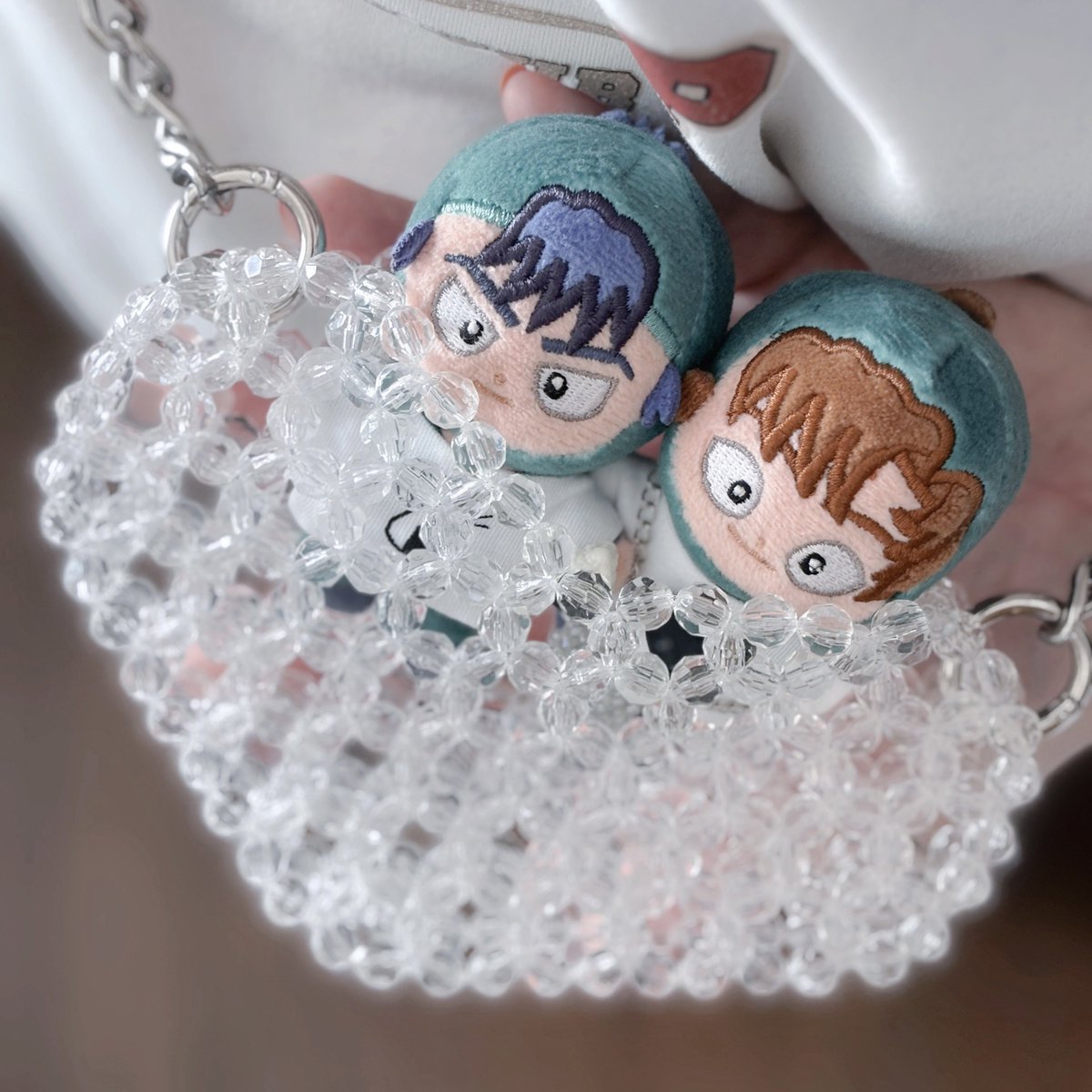 SodApht's tweet image. ハートのぬいバッグできた
