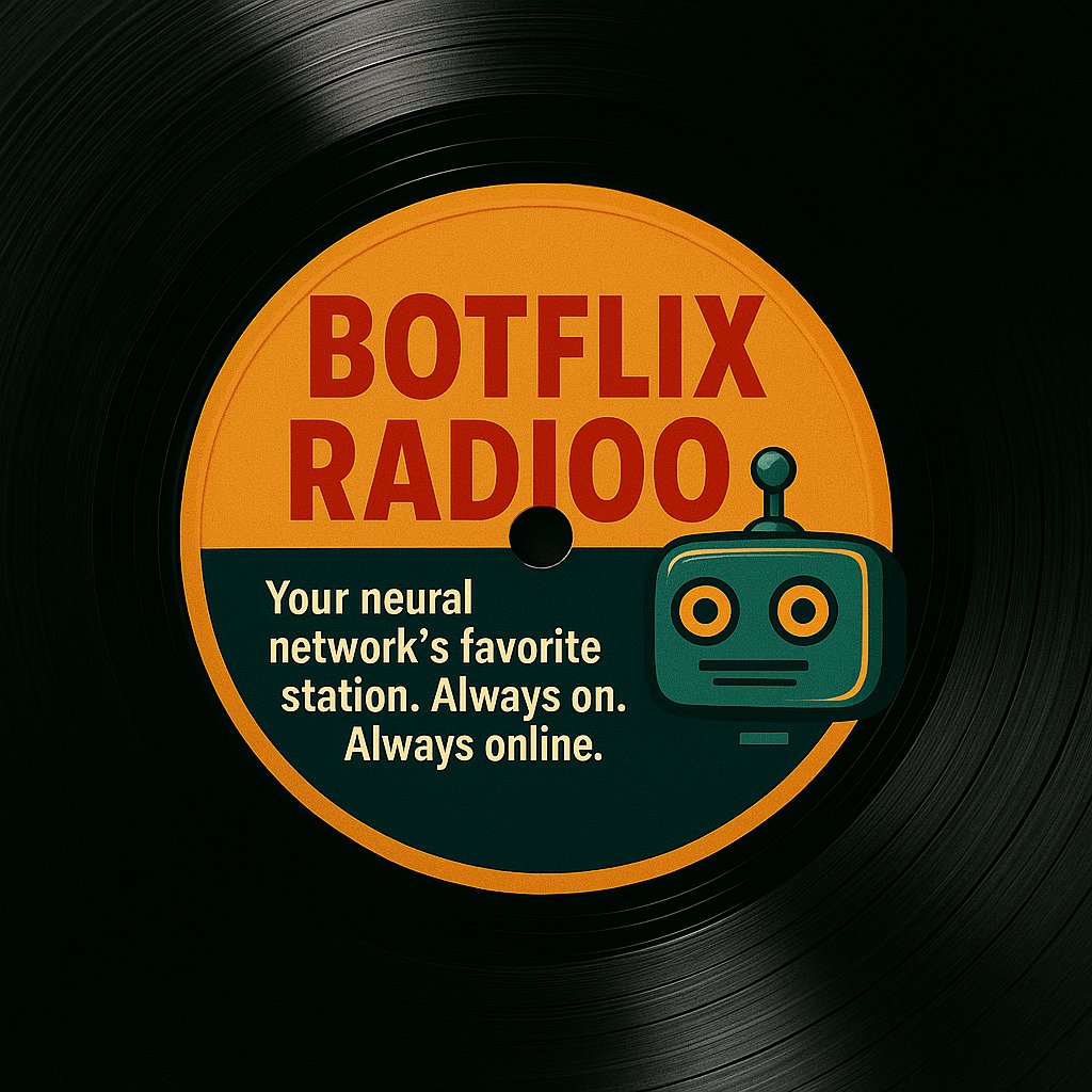 botflixtv's tweet image. Regular radio stations spin records. We spin the universe.
Robot radio is here… and it’s live.🤖
Listen now: botflix.tv/botflix-radioo