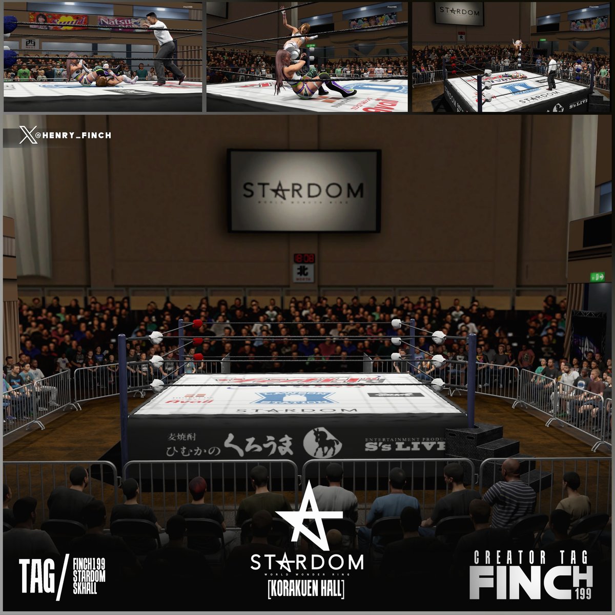 henry_finch's tweet image. #STARDOM - Korakuen Hall is now up on CC for current gen consoles!
#WWE2K25
