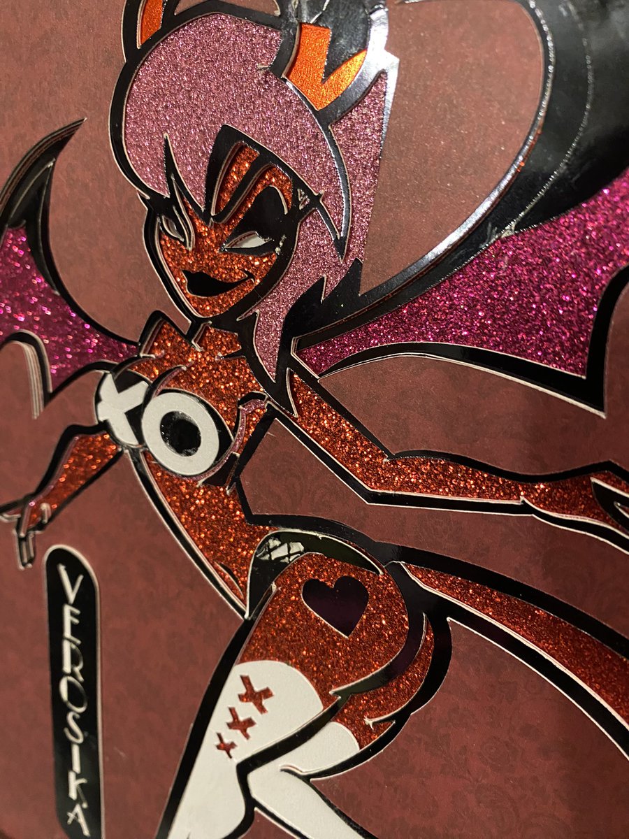 SamohtLion's tweet image. Verosika Mayday is here to steal hearts and spotlight 🔥 This glittery layered paper craft captures her devilish charm, sultry power, and glows in the dark — perfect for fans of Helluva Boss and queen demons alike 👠💄 #HelluvaBoss #VerosikaMayday #HazbinHotel #PaperCraft…