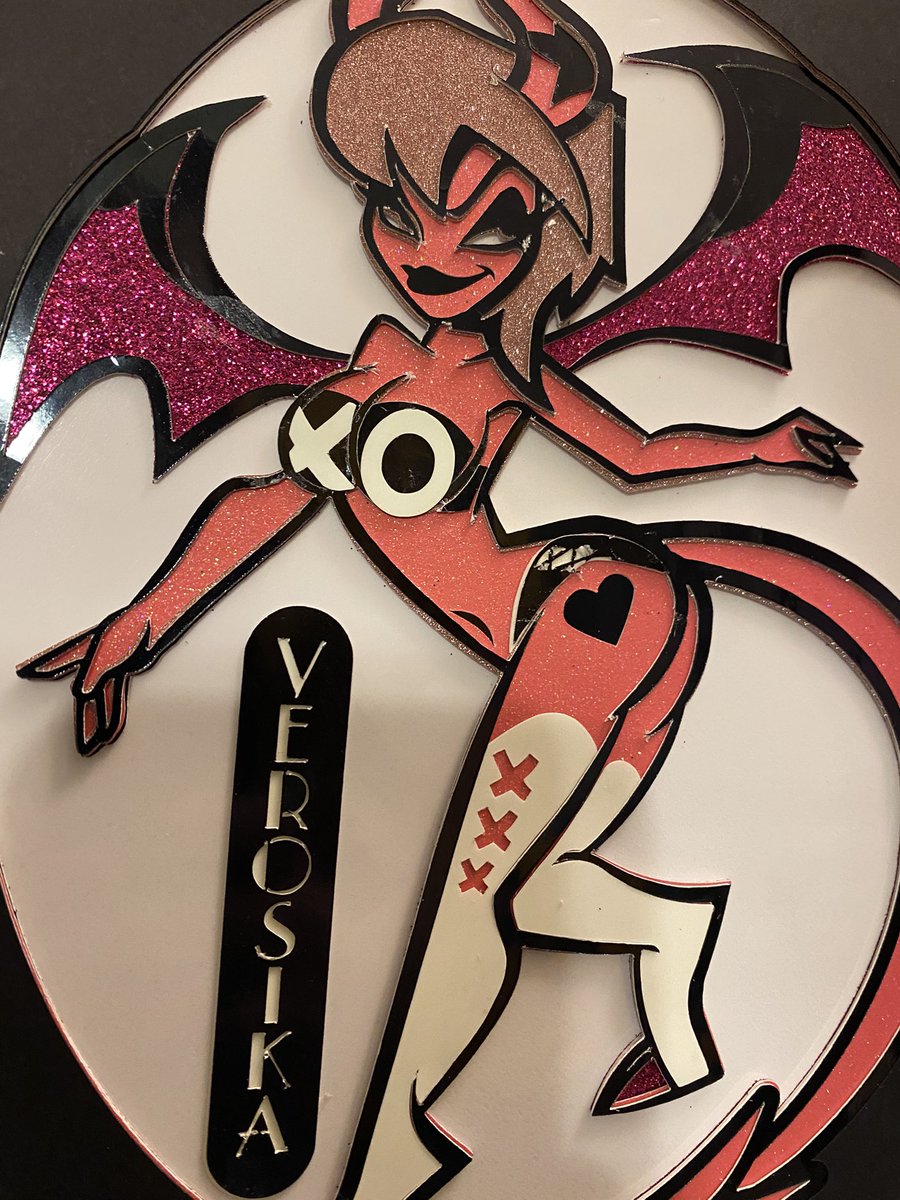 SamohtLion's tweet image. Verosika Mayday is here to steal hearts and spotlight 🔥 This glittery layered paper craft captures her devilish charm, sultry power, and glows in the dark — perfect for fans of Helluva Boss and queen demons alike 👠💄 #HelluvaBoss #VerosikaMayday #HazbinHotel #PaperCraft…