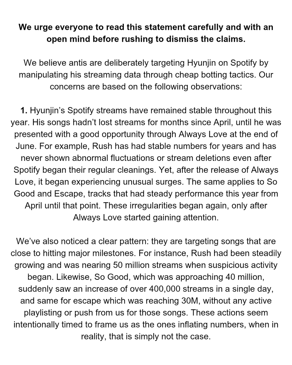 HHJCentral's tweet image. We've debated on sharing this statement, knowing how it might be received. But things have escalated this month, and staying silent is no longer an option. Please read carefully before dismissing the claims.
Refer to the replies for graphs and supporting evidence
* Please note…