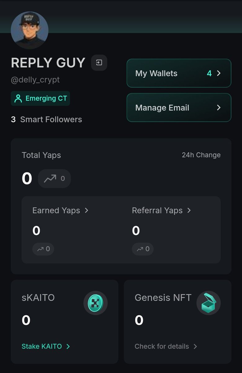delly_crypt's tweet image. I'm going to earn my first yap someday
Let's me be yapping about @cysic_xyz and still hoping to open My @KaitoAI dashboard one day and see yaps
You may support me 🙌