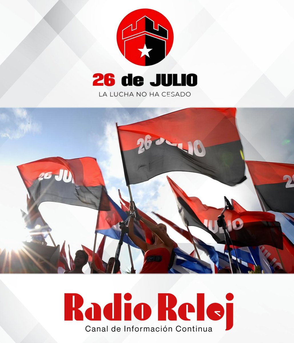 manolitoweb's tweet photo. @CubaNogueira @RadioRelojCuba @DiazCanelB @DrRobertoMOjeda @YaquedeCuba @MinutosdeCuba @AlienDiaz65411 Gracias al estimado colega @CubaNogueira por comunicar e informar minuto a minuto sobre la efeméride moncadista. Comparto alegría por los avileños.
#CiegoEn26 #LaluchaNoHaCesado
#RadioRelojReportando https://t.co/zUhQg0DcO9