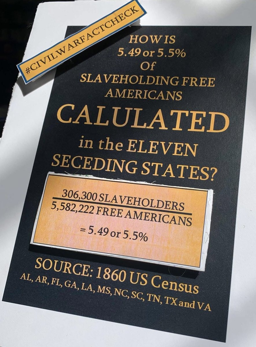 jjfThompson's tweet image. Here are the numbers on southern slave ownership in 1860. Our opposition will use every member of a household and apply them as “slave owners” in order to inflate the numbers.
