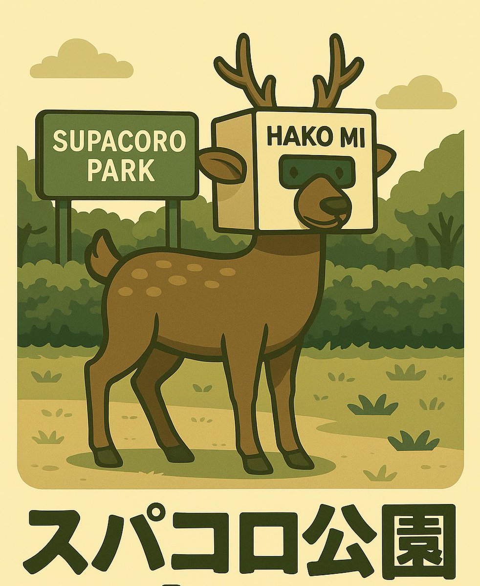 super567bot's tweet image. スパコロ公園に、見慣れない鹿がいました。
でも…よく見ると、何かが違う気がする。
さて、この子の名前、何がいいと思いますか?🤔
#スパコロ公園 #ハコミガード