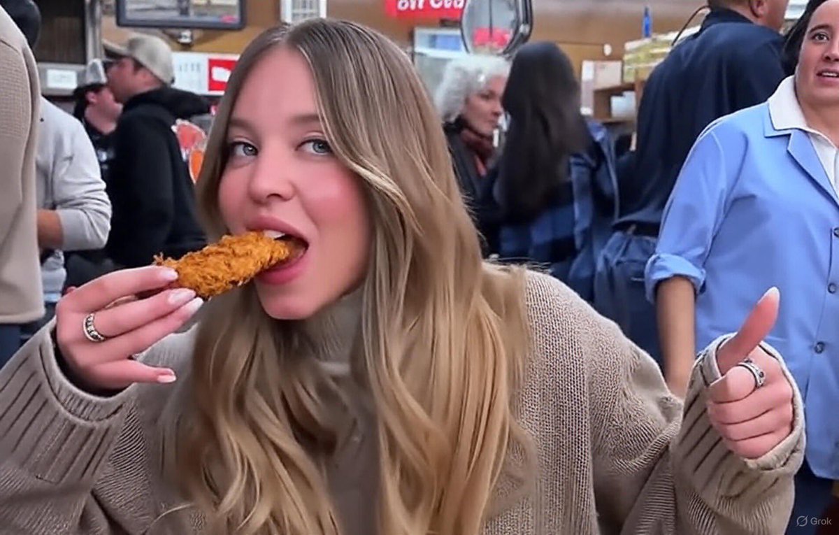 DID YOU KNOW: 

Sydney Sweeney ate a Chicken Tendie for a Super Bowl ad in 2025 🥵
