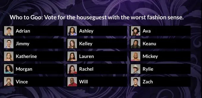 nutbot9000's tweet photo. was “goo” the best way to do this? probably not… however… I kind of love this idea

it’s similar to the love island public voting in terms of letting the houseguests get a small glimpse into what America thinks about them #bb27 https://t.co/OEqfPlUXsr