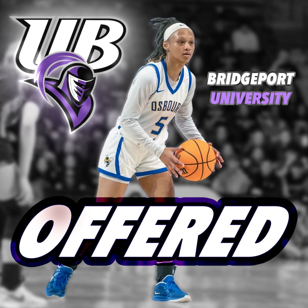 After a great conversation with Coach Howard, I am extremely blessed and thankful to receive an offer from Bridgeport University!🟣⚪️🗡️
