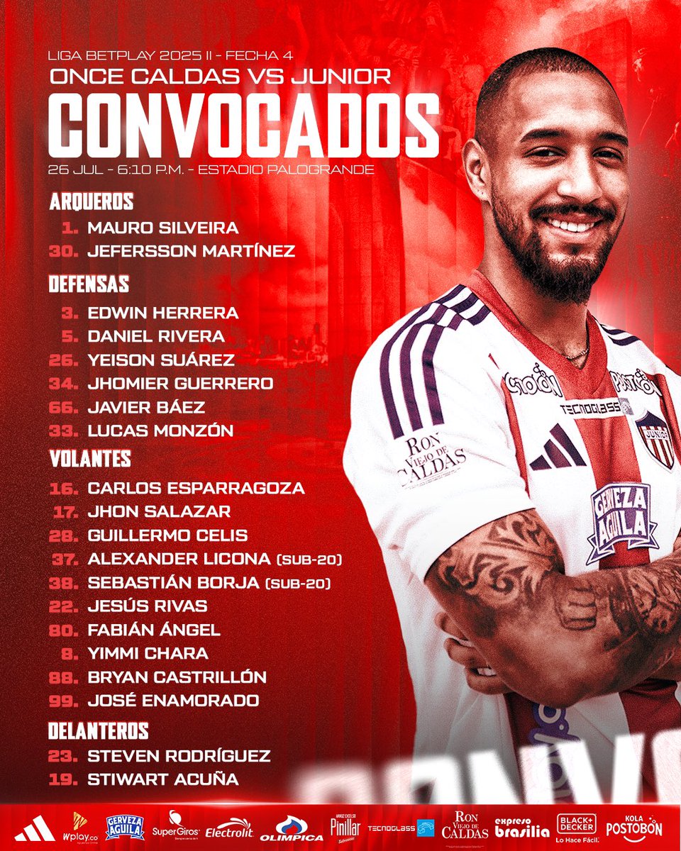 🔥🦈 ¡CONVOCADOS!
#VamosJunior