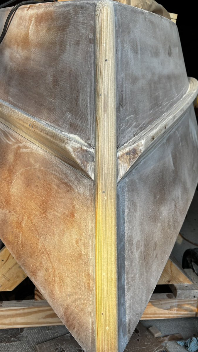 Rails are on! These will get fiberglassed, painted, and protected with 3/4” stainless steel.