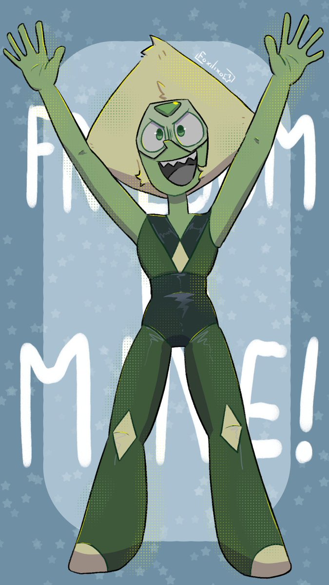 foxilixo's tweet image. FREEDOM IS MINE!!
(couldn't sleep so i drew Peridot instead)
#StevenUniverse #Peridot