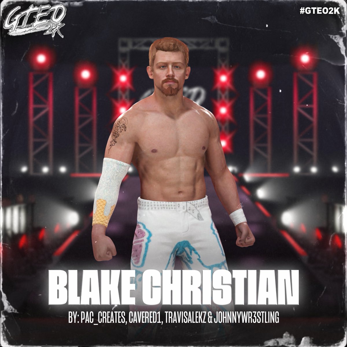 PAC_Creates's tweet image. Blake Christian v2 is available NOW in #WWE2K25 for PS5 and Xbox X|S!

Brought to you by #GTEO2K
Collab with @travisalekz
Credit @Cavered1 for original pants logos
Moveset: @JohnnyWr3stling
Graphic: @henry_finch

Download him now and follow @GTEO2K for more content!