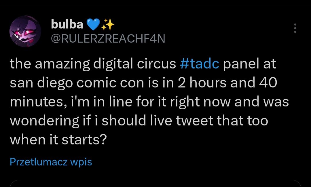 Glassofdrywater's tweet image. #TADC #SDCC2025
To everyone who wants to know what is happening at the SDCC panel about TADC check out these posts!!!