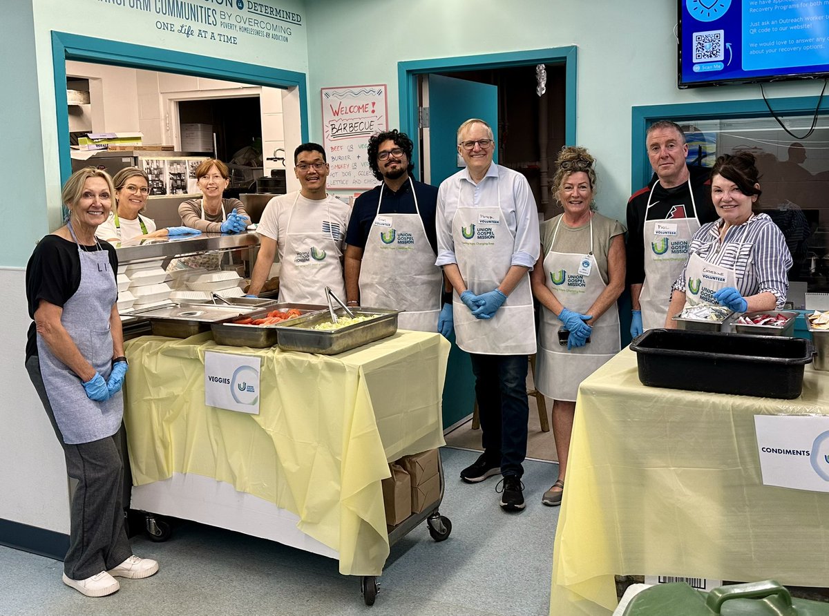 MPJulian's tweet image. Thank you to Union Gospel Mission in New Westminster for over 20 years serving vulnerable people. As support decreases and homelessness rises, I’m grateful to volunteer with UGM and proud to support their dedicated staff and volunteers making a difference.