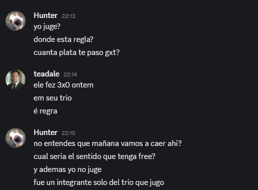 hunterfnd's tweet image. .@BUILDScrims @ale_tead sus scrims son un meme, no estoy y mi trio decide jugar con otro, y porque pierden 3-0 ya no les puedo caer? mañana en los heats les voy a caer las 5 partidas, que practica es esa? como se nota que los pros tienen beneficio. @gxtfn cuanto le pagaste?