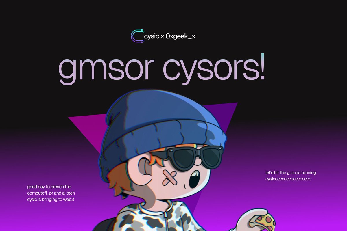 Horlamide121's tweet image. Gm to all @cysic_xyz Believers.
Looking forward to connecting with you all
Cysic is where ComputeFi lives, turning raw compute into liquid, yield generating power for ZK, AI, and beyond.
Question is, do you believe in Cysic?
GmSor.