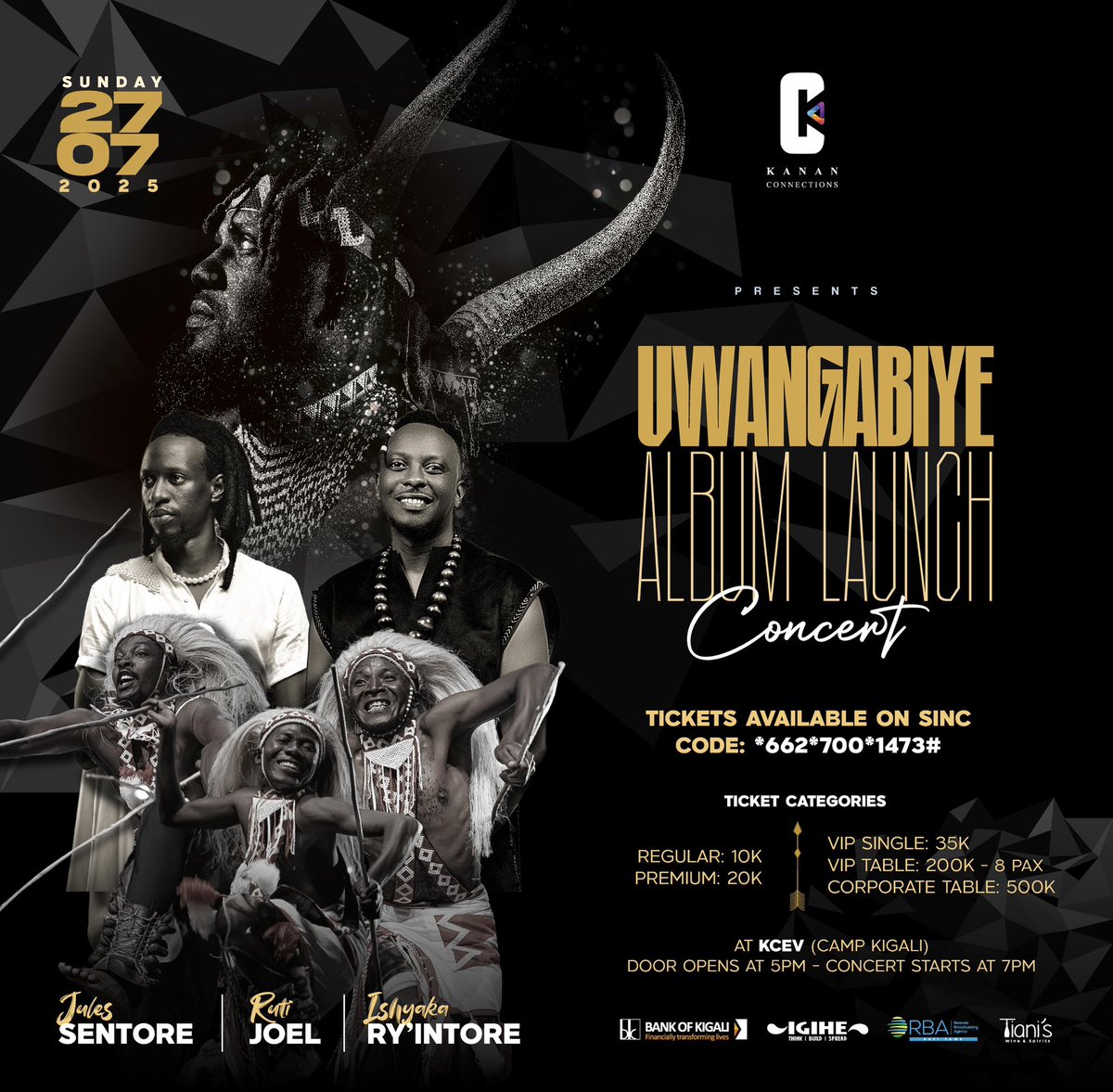 Olivier J.P. Nduhungirehe (@onduhungirehe) on Twitter photo Ejo nishimiye kwakira umuhanzi <a href="/lionel_sentore/">Lionel sentore</a>, uzakora igitaramo "#Uwangabiye Album Launch" kizaba kuri iki cyumweru tariki ya 27 Nyakanga 2025 kuri KECV (Camp Kigali), guhera saa moya (7pm).
Abakunda gakondo ntimuzacikwe! Ejo nishimiye kwakira umuhanzi <a href="/lionel_sentore/">Lionel sentore</a>, uzakora igitaramo "#Uwangabiye Album Launch" kizaba kuri iki cyumweru tariki ya 27 Nyakanga 2025 kuri KECV (Camp Kigali), guhera saa moya (7pm).
Abakunda gakondo ntimuzacikwe!