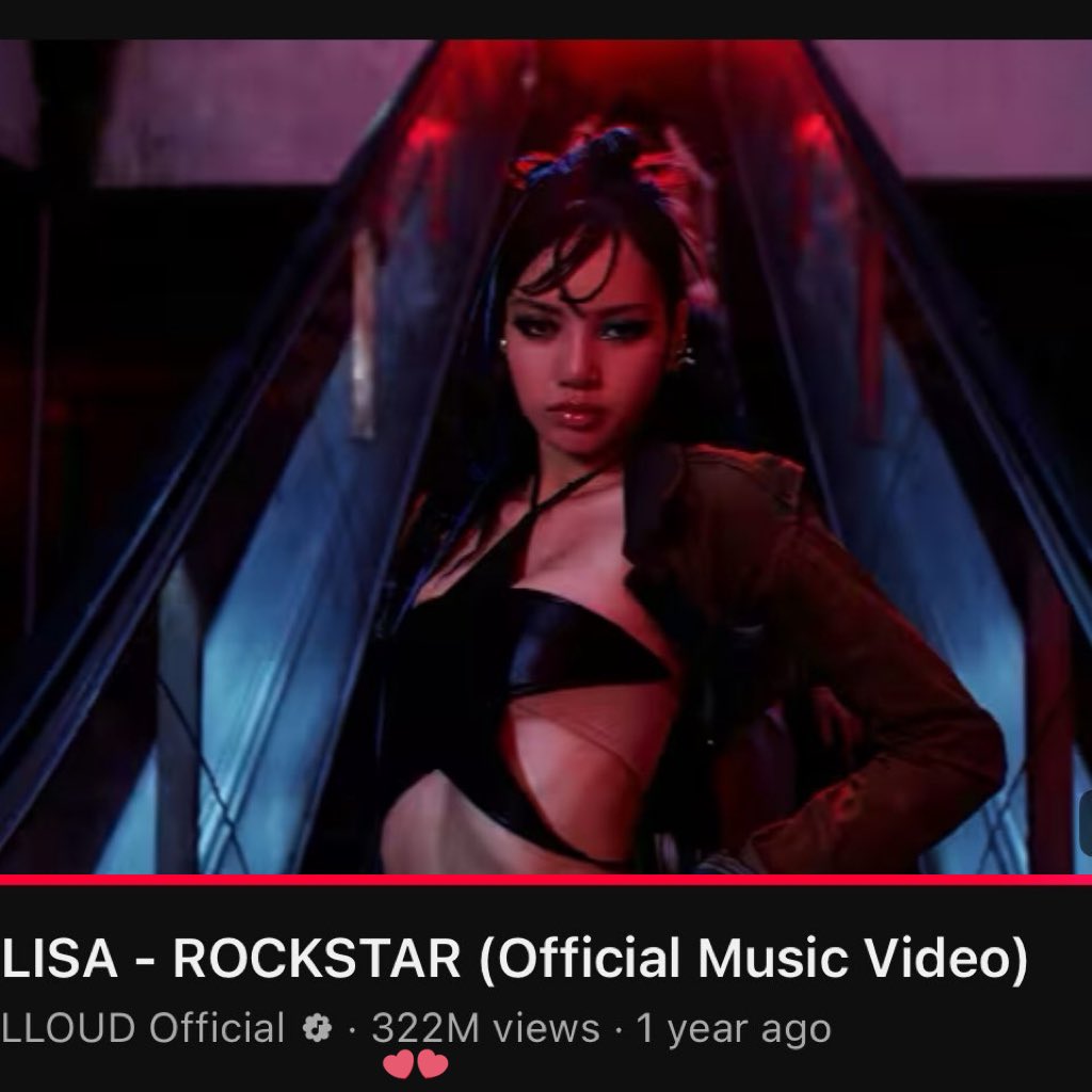 LisaRadio's tweet image. #LISA’s #ROCKSTAR M/V is on fire! 🔥
“ROCKSTAR” M/V racked up its last 22M views faster than “When I’m With You” M/V hit 21M total, soaring to 322M views since WIWY’s release! 🌟
#LISAxROCKSTAR
@wearelloud @RCARecords