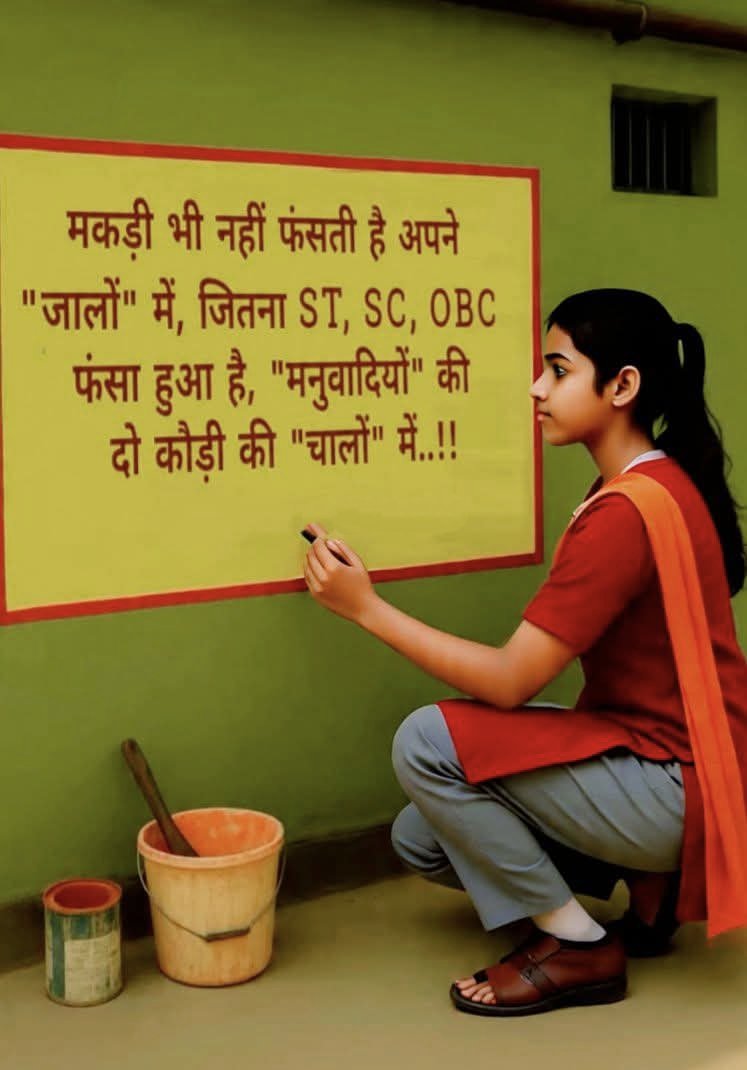 TribalArmy's tweet image. अब समय आ गया है जब समाज को झूठे जालों को तोड़कर अपनी असली आज़ादी और अधिकारों के लिए खड़ा होना होगा।