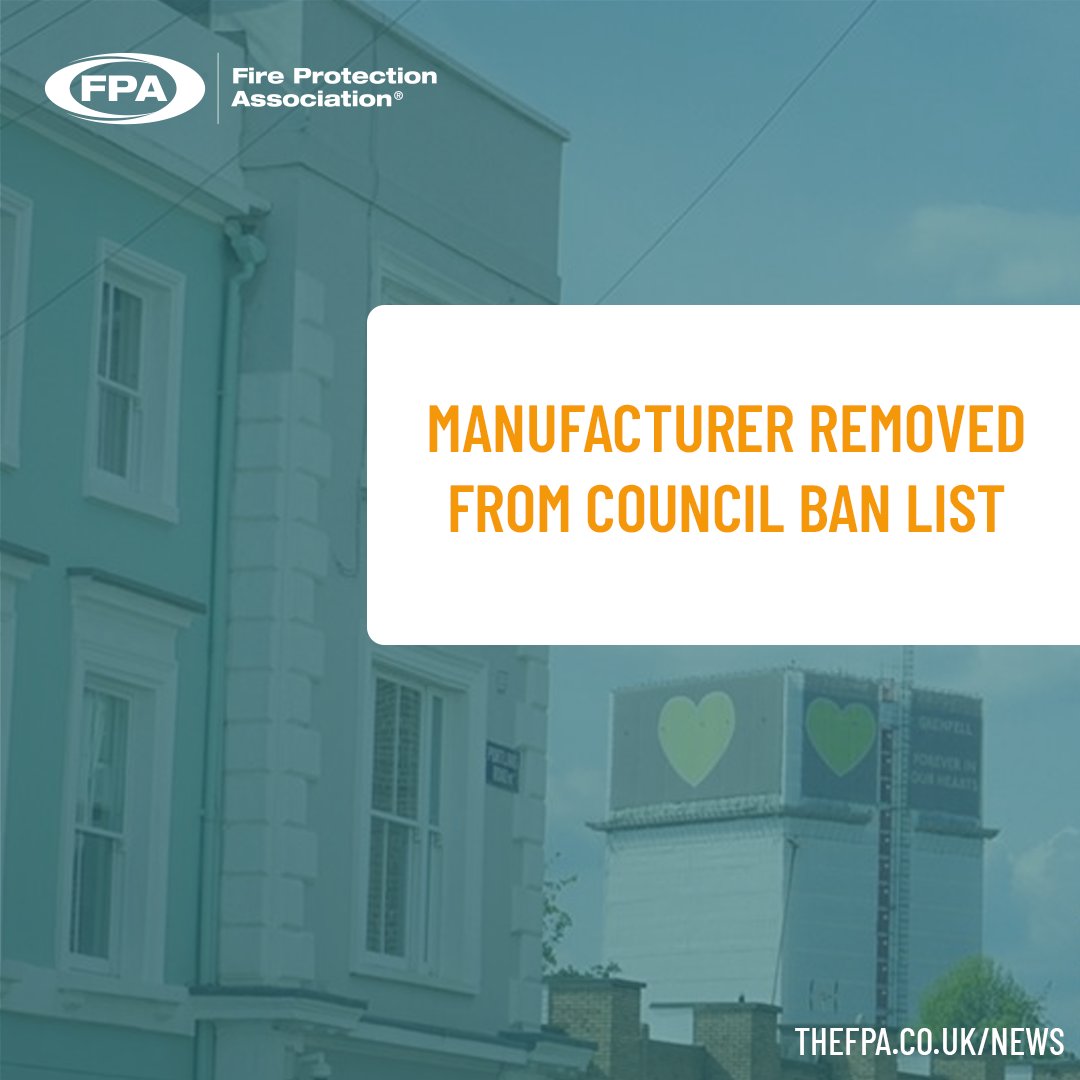 The Royal Borough of Kensington and Chelsea (RBKC) has removed insulation firm Siderise Insulation Limited from its list of banned contractors.

Find out more: thefpa.co.uk/news/manufactu…

#FireSafety #FireProtection #FPA