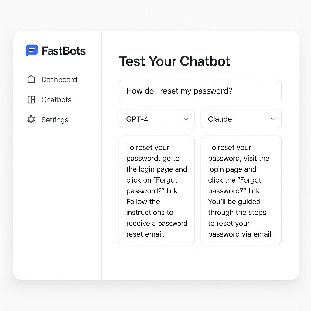 fastbotsai's tweet image. Before your chatbot goes live,  you can  use your “Test Your Chatbot” feature in FastBots.
You can tune it before your visitors ever see it.

It’s one of those quiet features that makes a big difference.
#ChatbotTools #FastBots