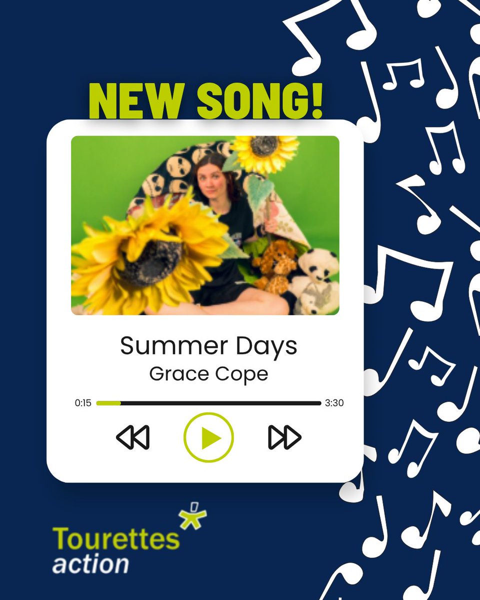 tourettesaction's tweet image. Grace Cope, the incredible lead singer in our 2025 Awareness Campaign has been in the recording studio! We are so excited to share that her new single ‘Summer Days’ is out on 24 July and is available to pre-save now!
buff.ly/1Fy2w0V
We can’t wait to hear it!
