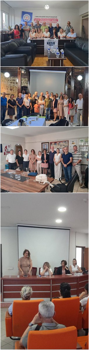 KESK1995's tweet image. KESK Genel Sekreteri Sevgi Yılmaz, işkolu MYK üyeleri ve Şubeler Platformu üyeleriyle birlikte Kocaeli'nde işyerlerinde Toplu Sözleşme süreci ve talepler ile ilgili kamu emekçileriyle buluştu, örgütlenme çalışmaları gerçekleştirdi.
KESK heyeti ayrıca emek-meslek örgütleri ve…