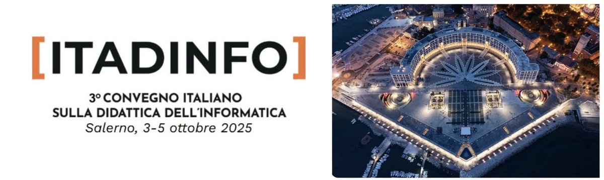 Prorogata al 31 luglio la scadenza per iscriversi con tariffa scontata al convegno #itadinfo2025. Vi aspettiamo a Salerno!
Info e iscrizioni 📷 itadinfo.it/iscrizione
