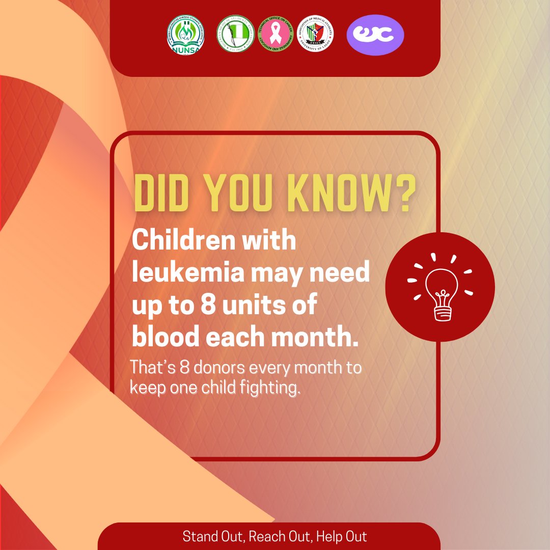 tocaa_amsul's tweet image. Leukemia &amp;amp; Blood Donation: What You Should Know🩸

Call-to-Action:
Join #TOCAAAMSUL this Wednesday, 30th July 2025, for our World #LeukemiaAwareness Day Blood Drive at Access Bank, #UNILAG from 9AM to 4PM.
Let’s give hope, one pint at a time. ❤️ 

#WLAD2025 #DonateBloodSaveLives