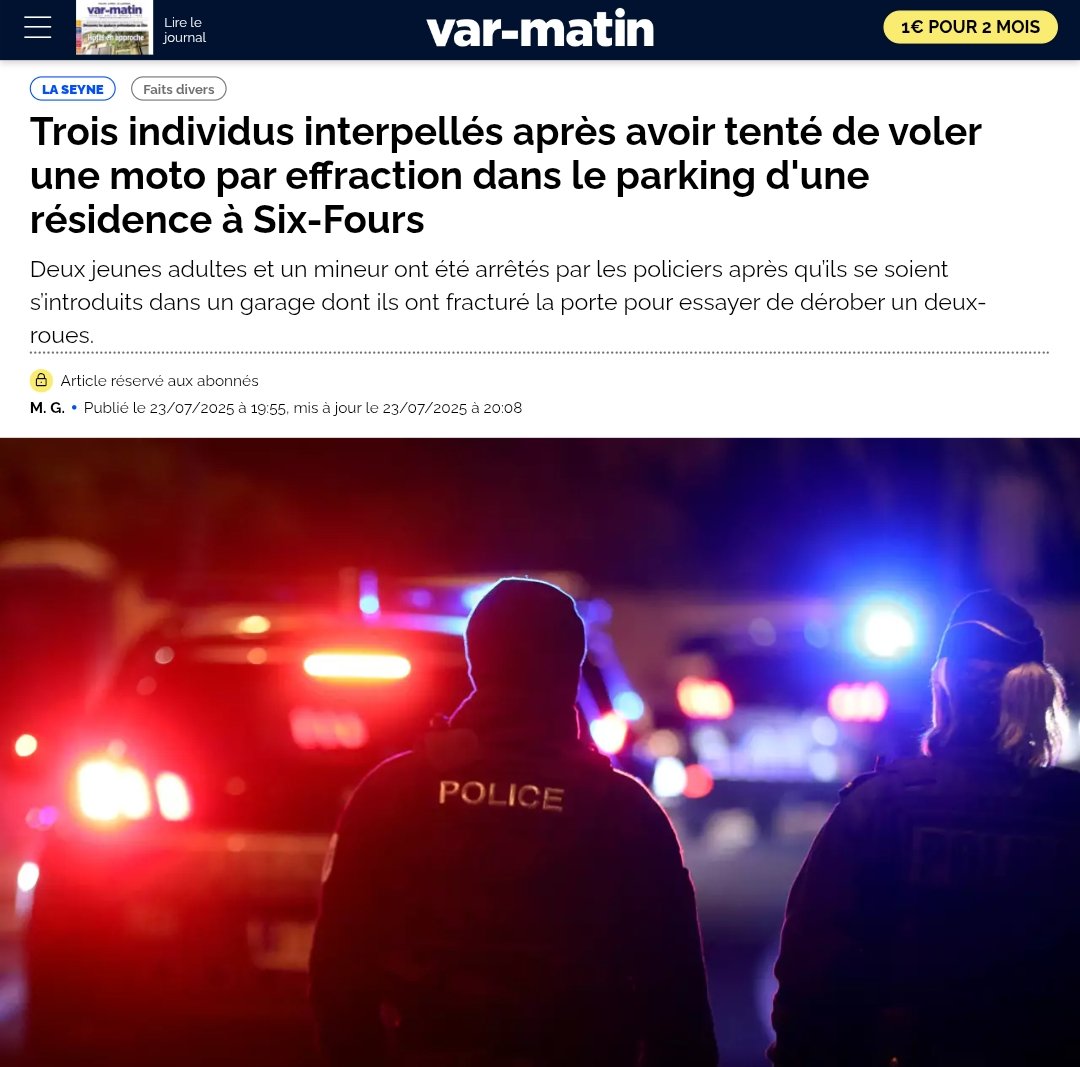Boccaletti83's tweet image. 🚔 Face à cette racaille qui nous pourrit la vie, notre #police est là pour veiller à notre #sécurité.
👏 Bravo à nos #policiers de #Sanary pour l'interpellation de ces 3 voleurs !
@PoliceNat83 #var
#fypシ