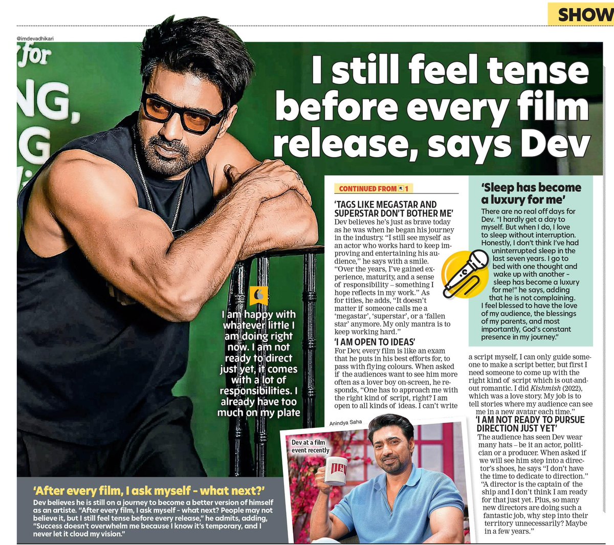 devpl_official's tweet image. Interview on #Dhumketu with @Calcutta_Times.
#InCinemasAug14
@idevadhikari