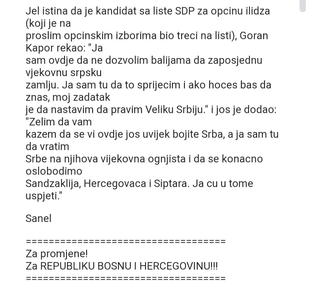 Volimcveklu's tweet image. Tekst iz 2001.godine.
I ja se pitam da li je istina da je Goran Kapor ovo izjavio?