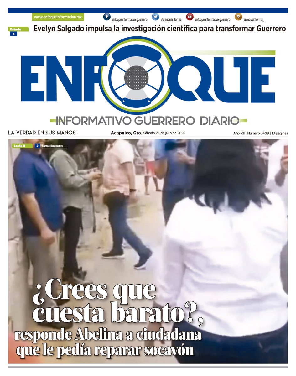 enfoqueinforma's tweet image. #DaleClic | 📰 Buenos días, te presentamos la portada de Enfoque Informativo Diario de hoy 26 de julio de 2025. ✅ enfoqueinformativo.mx