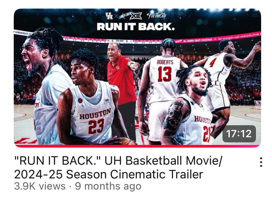 The Comeback King (@uhcomebackking) on Twitter photo Which would you rather watch first?
<a href="/UHCougarMBK/">Houston Men's Hoops 🏀 🐾</a> 2024/25 season full length movie
Or
"DON'T SLEEP ON HOUSTON" (this year's version of "RUN IT BACK" 2025/26 cinematic season trailer
#GoCoogs #ForTheCity #CoogsHouse Which would you rather watch first?
<a href="/UHCougarMBK/">Houston Men's Hoops 🏀 🐾</a> 2024/25 season full length movie
Or
"DON'T SLEEP ON HOUSTON" (this year's version of "RUN IT BACK" 2025/26 cinematic season trailer
#GoCoogs #ForTheCity #CoogsHouse