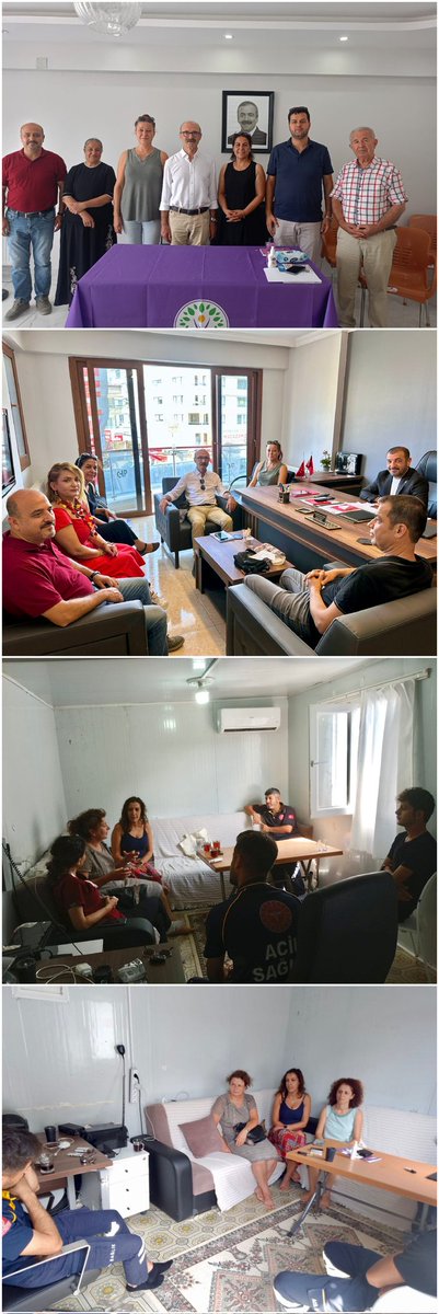 KESK1995's tweet image. KESK Hukuk-TİS ve Uluslararası İlişkiler Sekreri Bahadır Berdicioğlu, işkolu MYK üyeleri ve Şubeler Platformu üyeleriyle birlikte Hatay’da işyerlerinde Toplu Sözleşme süreci ve talepler ile ilgili kamu emekçileriyle buluştu, örgütlenme çalışmaları gerçekleştirdi.
KESK heyeti…