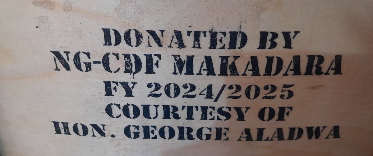 nairobilord's tweet image. @kot , this is how juvenile our MPs are. Putting their names on public funded projects. In no way are we going to be dupped to thinking you bought these with your money.