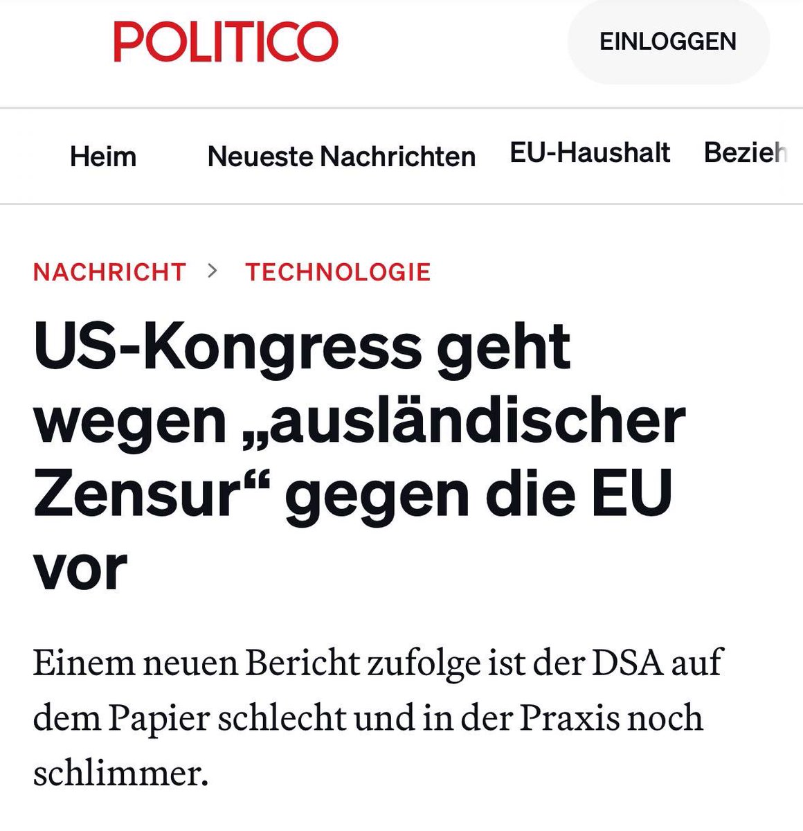 kripp_m's tweet image. „Auf dem Papier ist der DSA schlecht. In der Praxis ist er sogar noch schlimmer“, heißt es in dem Bericht.
Die „europäischen Zensoren“ der Kommission und der EU-Länder „zielen auf zentrale politische Äußerungen ab, die weder schädlich noch illegal sind, und versuchen, die…