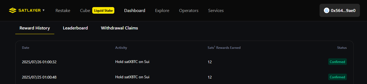 mordiweb3's tweet image. You get daily reward simply by holding satXBTC on sui
I don't know the best way to explain it to you but just pivot to @satlayer