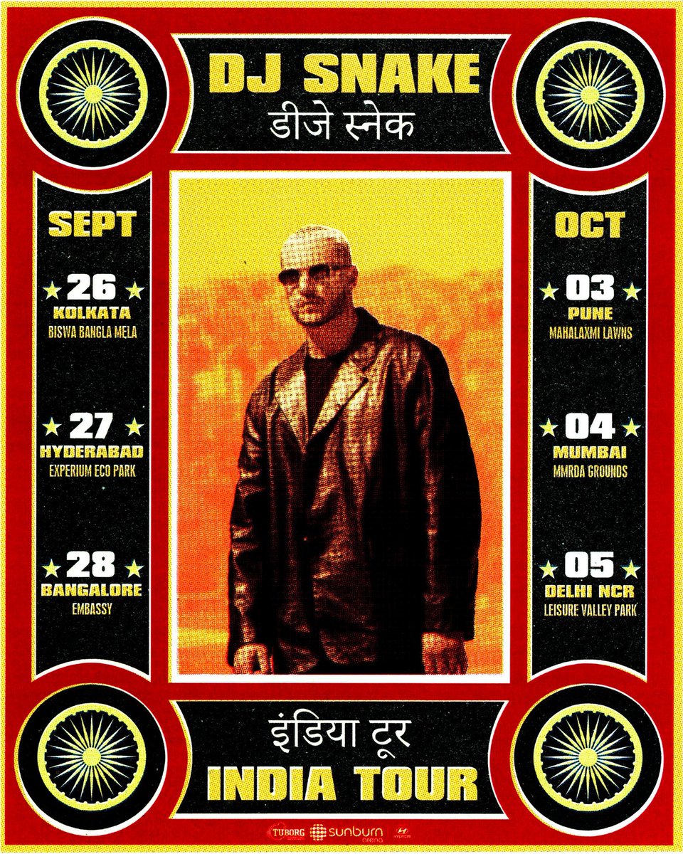 DJ SNAKE (@djsnake) on Twitter photo INDIA! IโM BACK IN SEPTEMBER/OCTOBER ๐ฎ๐ณ <a href="/SunburnFestival/">Sunburn Festival</a>
TICKETS AVAILABLE HERE!
bit.ly/djsnakesunburn INDIA! IโM BACK IN SEPTEMBER/OCTOBER ๐ฎ๐ณ <a href="/SunburnFestival/">Sunburn Festival</a>
TICKETS AVAILABLE HERE!
bit.ly/djsnakesunburn