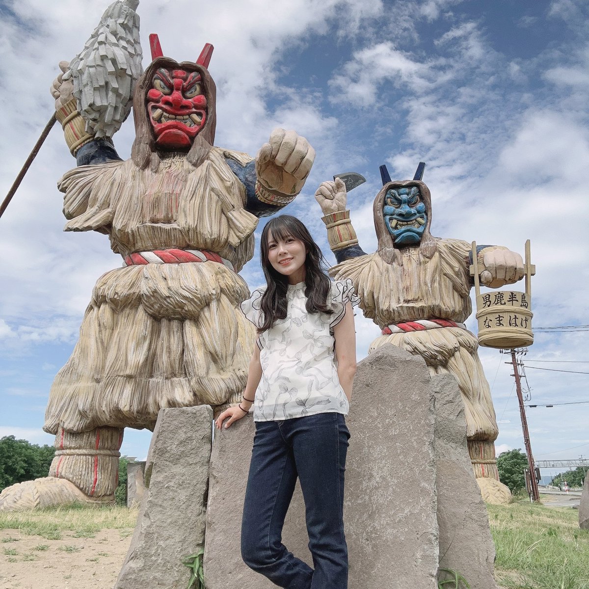 minori_noen's tweet image. 競馬しながらオガーレ👹
男鹿フェスで今週の男鹿はすごいぜ

急に暑くなってきたけど…大丈夫かしら
皆さん体調に気を付けて楽しんで下さい！

私は今日スイカ出荷出来ると思ってたけど
やっぱりまだでかなり萎えてる…笑
本当ならスイカを抱いて宣伝してるはずが🫩
