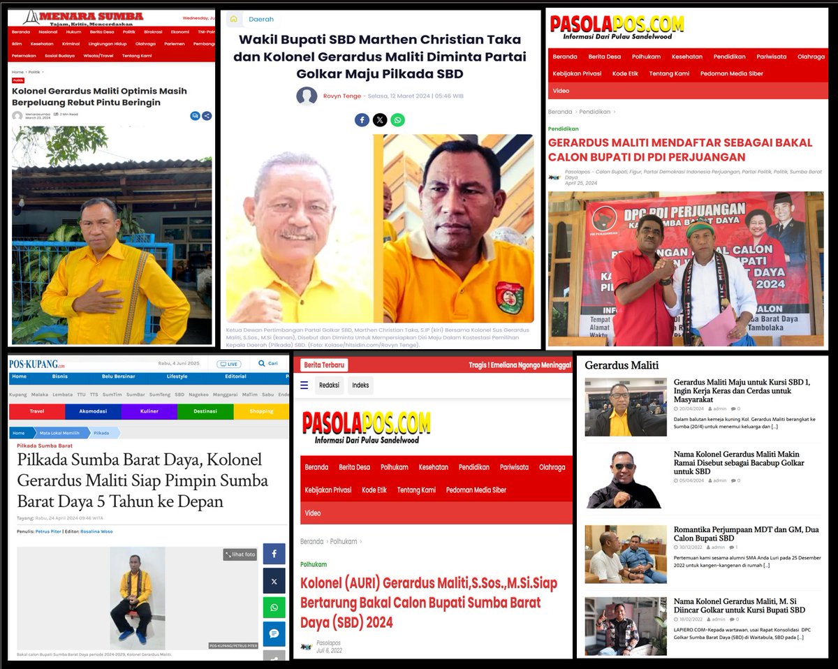 Hukum M4T1 K0rupt0r (@joppiemagai) on Twitter photo Ternyata Kolonel Sus Gerardus Maliti si pengkhianat Netralitas TNI, masih terima gaji, ulp, tunkin setiap bulannya. Jangan2 masih tinggal dirumah dinas TNI. Kalo begini bgm rakyat mau percaya thd TNI, yg menjunjung tinggi netralitas. <a href="/_TNIAU/">TNI Angkatan Udara</a> <a href="/aauacid/">Akademi Angkatan Udara</a> Ternyata Kolonel Sus Gerardus Maliti si pengkhianat Netralitas TNI, masih terima gaji, ulp, tunkin setiap bulannya. Jangan2 masih tinggal dirumah dinas TNI. Kalo begini bgm rakyat mau percaya thd TNI, yg menjunjung tinggi netralitas. <a href="/_TNIAU/">TNI Angkatan Udara</a> <a href="/aauacid/">Akademi Angkatan Udara</a>