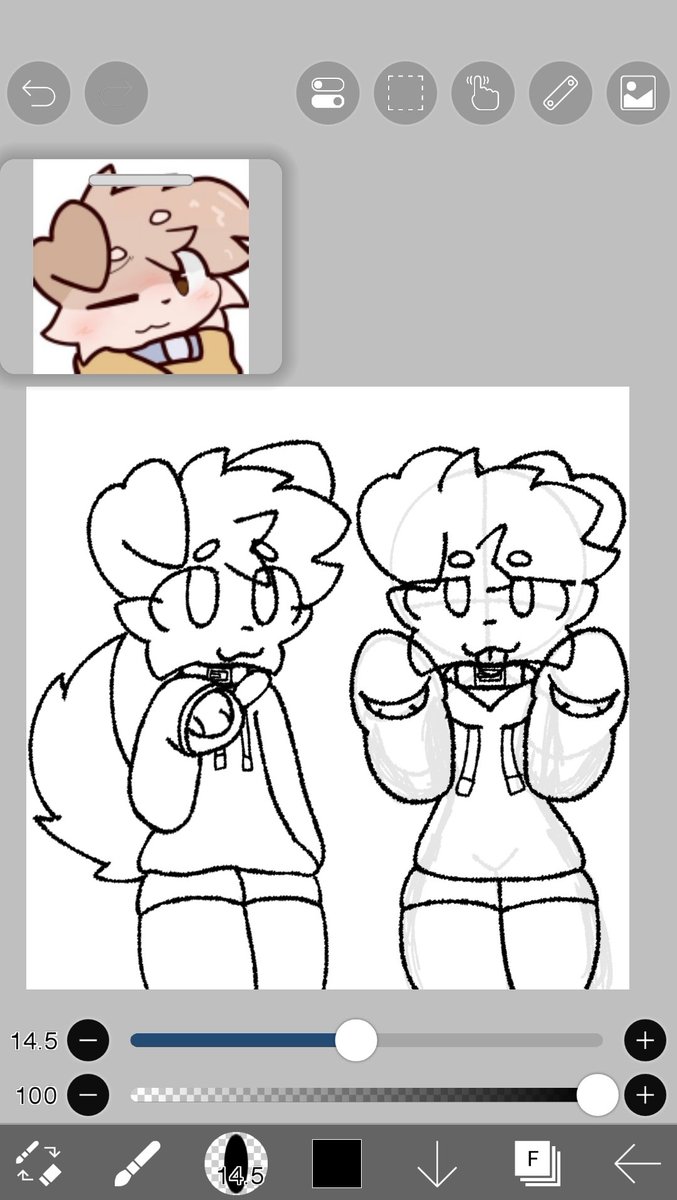 KumenoSnowflake's tweet image. wip of a gay dog