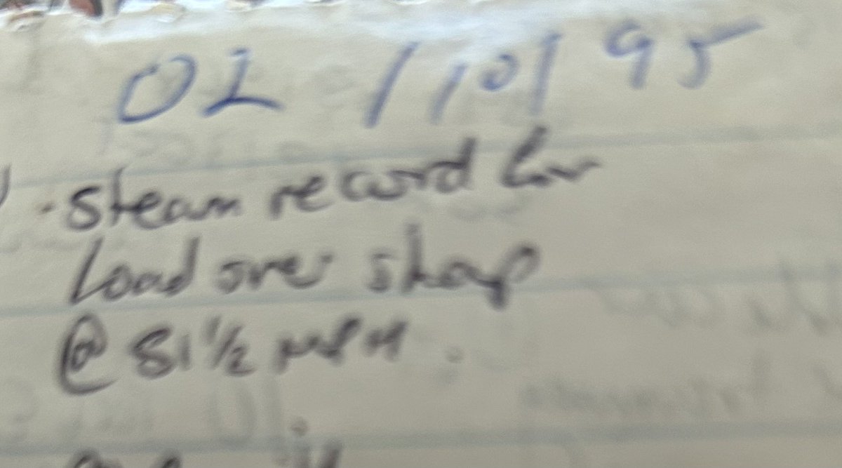 Shawn Collier (@leicrailale170) on Twitter photo #SteamSaturday 71000 Duke of Gloucester at Carlisle after a Shap Time Trial from Crewe 2.10.95 
And notebook scribblings. 
Duchess of Hamilton & Sir Nigel Gresley also had a run on other days. 
Does this record still stand? #SteamSaturday 71000 Duke of Gloucester at Carlisle after a Shap Time Trial from Crewe 2.10.95 
And notebook scribblings. 
Duchess of Hamilton & Sir Nigel Gresley also had a run on other days. 
Does this record still stand?