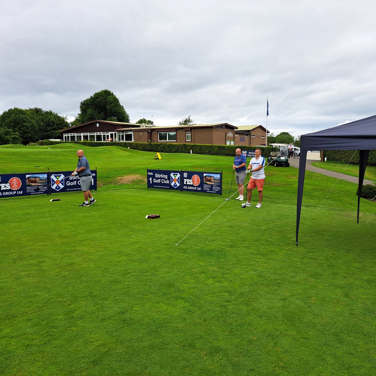 DavidJMorrison5's tweet photo. and play is under way for the Festival Trophy @stirlinggc1869 A full field of members and visitors. Course playing excellent as always thanks to our great Greens Team. Sun screen not required.........yet! https://t.co/3glaswPUtE
