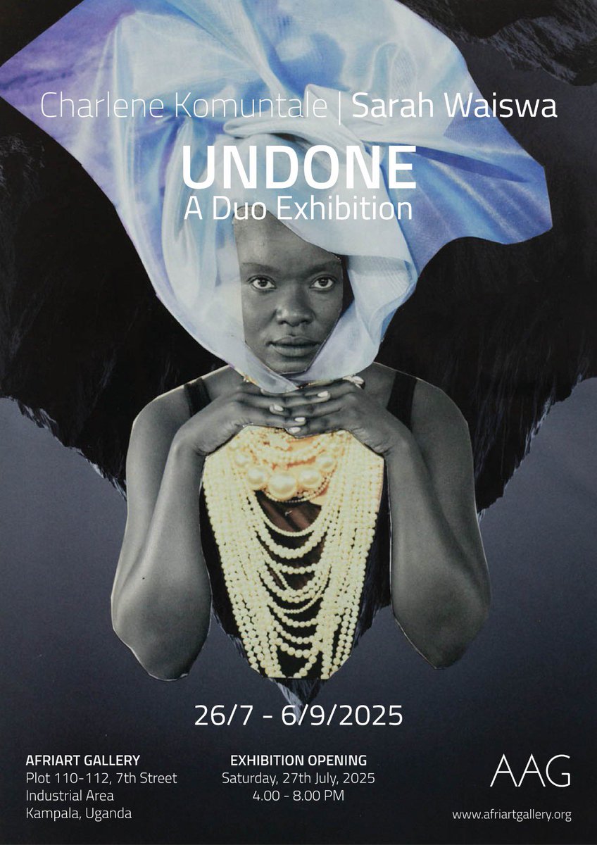Sarah Waiswa (@lafrohemien) on Twitter photo If you're in Kampala today, please stop by! My exhibition 'Undone' with Charlene Komuntale opens today at <a href="/afriartgallery/">Afriart Gallery</a>! If you're in Kampala today, please stop by! My exhibition 'Undone' with Charlene Komuntale opens today at <a href="/afriartgallery/">Afriart Gallery</a>!